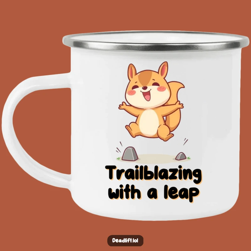 Durable Funny Kawaii Squirrel Camping Mug, Adventure-Ready Humorous Gift