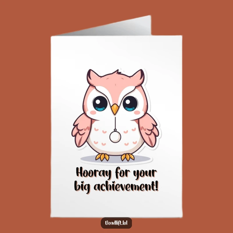 Free Printable Owl Congrats Card: Balancing Act Success Download
