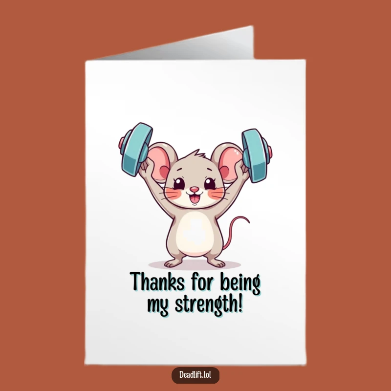 Free Printable Mouse Thank You Card: Triumphant Lift Download